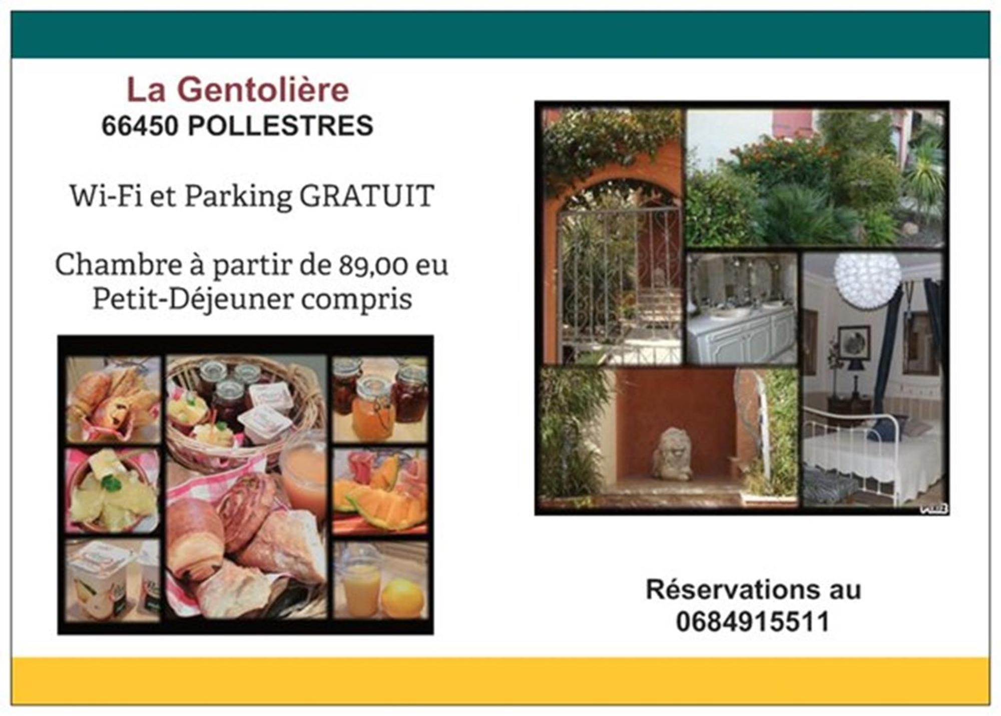 La Gentoliere Acomodação com café da manhã Pollestres Exterior foto